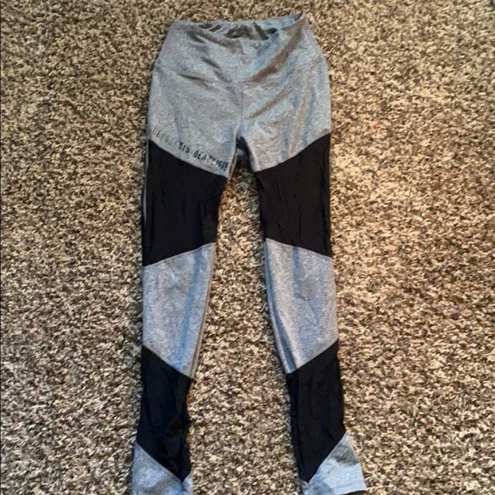 Gray Doughnuts & Deadlifts leggings